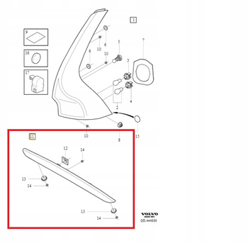 Światło stop Volvo XC60 31420367