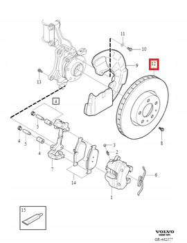 PRZEDNIE TARCZE HAMULCOWE VOLVO XC60 I 2016-2017r