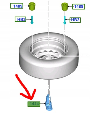 UCHWYT KOŁA ZAPASOWEGO FORD TRANSIT CONNECT 2013- 1808647 _ DV61-1402-AA 