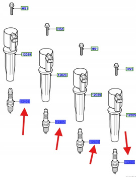 ŚWIECA ZAPŁONOWA 2.0L DURATEC FORD 1315691 _ 3S4J-12405-AB