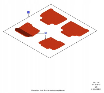 DYWANIKI GUMOWE KOMPLET FORD EDGE Mk2 2016- 2183950 _ HT4J-R130D00-FB3GAX