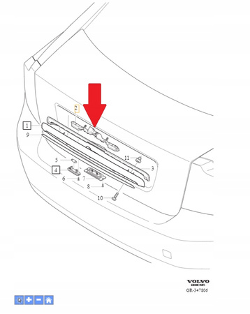 Mikrostyk klapy bagażnika Volvo S40, V50 30753757