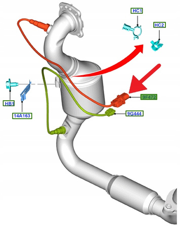 SONDA LAMBDA 1.0 EB FORD CONNECT CMAX FOCUS 14- OE 1886204 _ F1FA-9Y460-CA