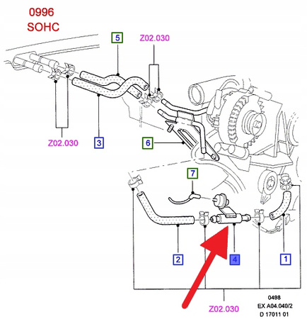 ZAWÓR NAGRZEWNICY FORD TRANSIT 2000- OE 3040686 _ F87H-18495-AA
