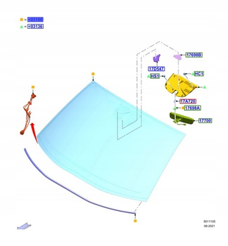 SZYBA PRZEDNIA PODGRZEWANA MACH-E CGW 2020- 2717119 _ LJ8B-R03100-GG