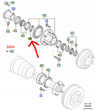 USZCZELNIACZ PIASTY TYŁ FORD TRANSIT 1994-2006 _ 6143628 _ 86VB-1175-B1A