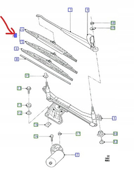 PIÓRA WYCIERACZEK PRZEDNICH FORD MONDEO Mk1 Mk2_1105329_GS7J-S17528-AA