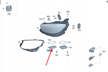 PRZETWORNICA MODUŁ LED LEWY PRZÓD MERCEDES W118 W213 W238 OE A2139002834