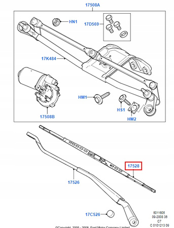 PIÓRO WYCIERACZKI LEWE FORD TRANSIT CONNECT 2002-_5201086_AT1A-17528-BA