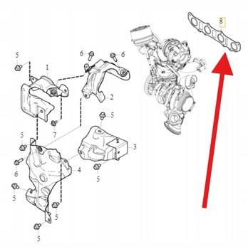USZCZELKA KOLEKTORA WYDECHOWEGO 2.0 D4 VOLVO S60 S90 V60 V90 OE 31316567