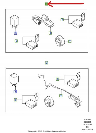 WIĄZKA HAKA HOLOWNICZEGO 13PIN FORD RANGER Mk4 1765662 _ AXM3J-15A416-AJ