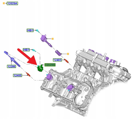 CEWKA ZAPŁONOWA 5.0 V8 FORD MUSTANG 2017- 2023- 2117716 _ JR3E-12029-AA