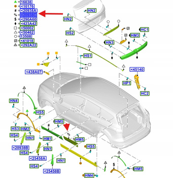 LISTWA DRZWI TYŁ LEWA FORD KUGA Mk2 2012- 2111826 _ CJ54-S24903-AC59QR