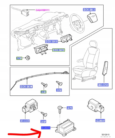 MODUŁ PODUSZEK AIRBAG FORD MONDEO Mk4 2010_1686331_AS7T-14B321-AC