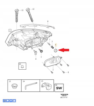 ZAŚLEPKA REFLEKTORA VOLVO V60 S60 2011- 2013 OE 31297945