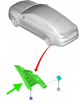 ŚLIZG ZDERZAKA TYŁ PRAWY FORD OE MONDEO 2014-2022 DS73-17F766-JC5JA6