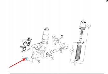 PODSTAWA OBUDOWA FILTRA OLEJU BENZYNA M271 MERCEDES OE A2711801410