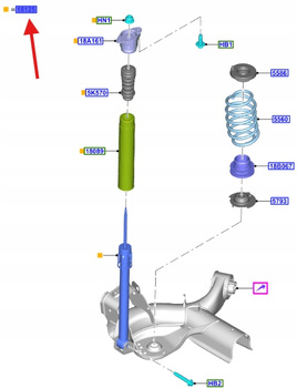 AMORTYZATOR TYLNY FORD FIESTA MK8 2017- 2523823 _ H1BC-18080-AF
