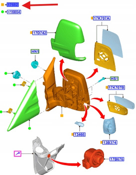 LUSTERKO LEWE FORD TRANSIT MK7 2474661 _ BK31-17683-GM5JA6