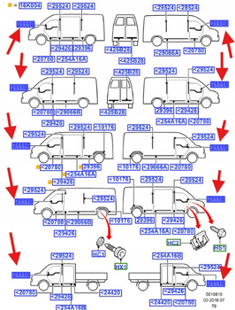 LISTWA DRZWI PRAWE TRANSIT MK6 2006- 2014 1738568 _ 6C16-V22370-ACYYIH