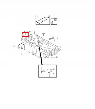 O-ring miski Volvo 850, 960, S60, V/S40