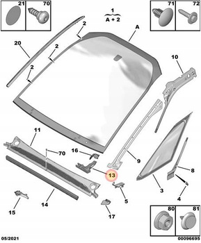 WYGŁUSZENIE PODSZYBIA LEWE CITROEN C4 PICASSO C4 SPACETOURER OE 9676168880