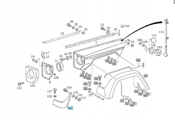 CHLAPACZ LEWY PRZÓD MERCEDES G klasa W460 W461 OE A4618800008