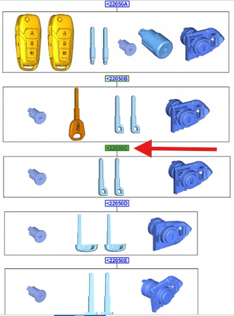 ZESTAW ZAMKÓW FORD MONDEO MK5 2014- 17 OE 2432288 _ ES74-F22050-JD
