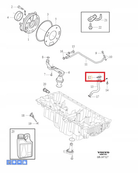 USZCZELKA SPŁYW TURBINY 2.0 D4 D5 VOLVO S60 V60 2011- V40 XC70 OE 30758278