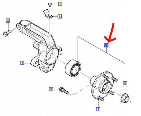 ŁOŻYSKO KOŁA PRZÓD FORD MONDEO Mk3 2002-2007 _1225764_1S7J-1K018-BA