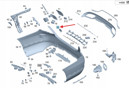 ZAŚLEPKA HAKA HOLOWNICZEGO TYŁ MERCEDES C klasa W205 OE A2058850256