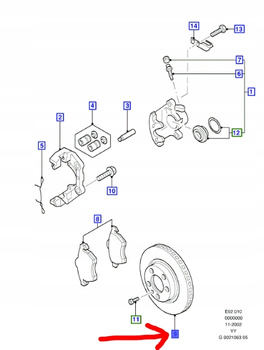 TARCZA HAMULCOWA PRZÓD FORD GALAXY Mk2 2001-2006_1141782_YM21-1125-BA