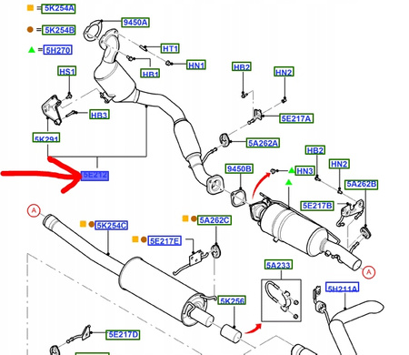 KATALIZATOR FORD TRANSIT Mk6 2013-2014 2.2 TDCI _1842395_CC11-5E211-DC