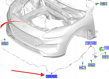 LINKA ZAMKA MASKI FORD KUGA Mk3 2023- 2663891 _ PJ6B-16C657-AA