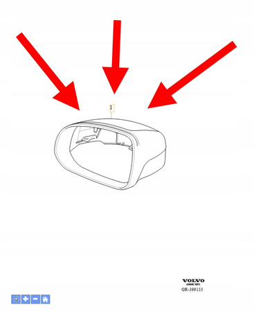OBUDOWA POKRYWA LUSTERKA LEWEGO VOLVO XC90 2016- OEM/OE 40003257