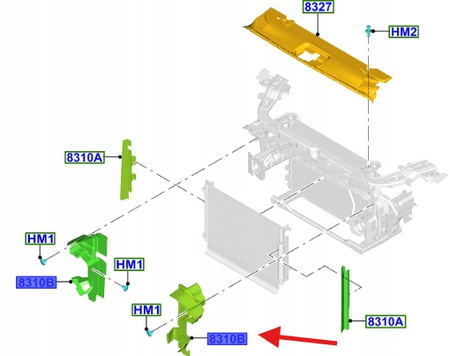 KIEROWNICA POWIETRZA 3.7L 2.3L 5.0L MUSTANG 2015- 5339453 _ FR3B-8103-DF
