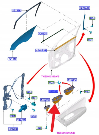 PRZEŁĄCZNIK STEROWANIA SZYB DRZWI PRZÓD RANGER 11- 1723787 _ AB39-14A132-BB