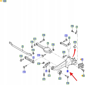 PRZEGUB KOŁO TYLNE LEWA STRONA FORD MONDEO MK4 1202267 _ 1S71-5A969-BH