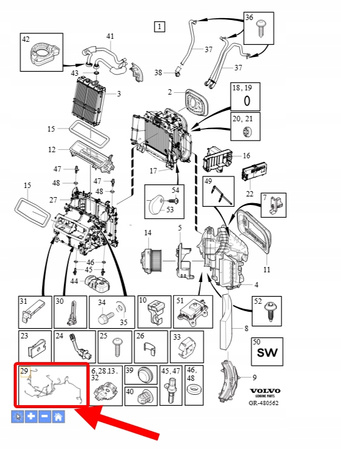 WIĄZKA INSTALACJI NAGRZEWNICY VOLVO XC90 XC60 V90 S90 OEM/OE 31449165