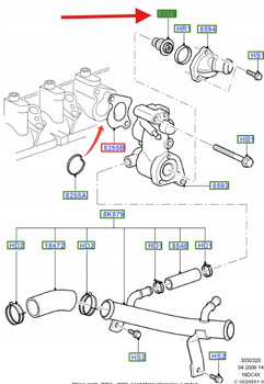 TERMOSTAT 1.8L TDCi TRANSIT CONNECT C-MAX S-MAX 1086282 _ 89FF-8575-AB