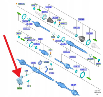 PODPORA PÓŁOSI 2.0 ECOBLUE MMT6 S-MAX GALAXY 2018- 2231046 _ JX67-3K305-AA