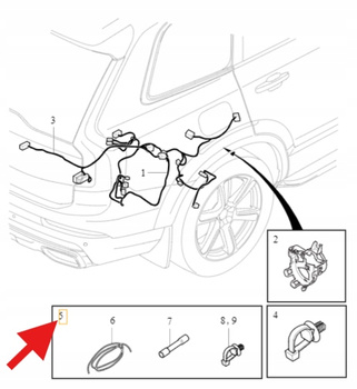 ZESTAW NAPRAWCZY WIĄZKI HAMULCA ELEKTR VOLVO S90 V90 XC90 XC60 OE 32265587