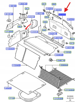 WYKOŃCZENIE WNĘTRZA BAGAŻNIKA FOCUS 2007- 2010 1719860 _ 4M51-N40411-AR32N4