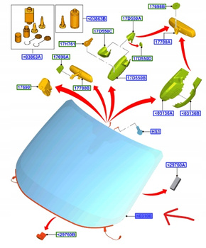 SZYBA PRZEDNIA FORD TRANSIT CONNECT 2013- 2530646 _ LT1B-V03100-DB