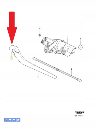 Osłona ramienia wycieraczki tył Volvo XC60