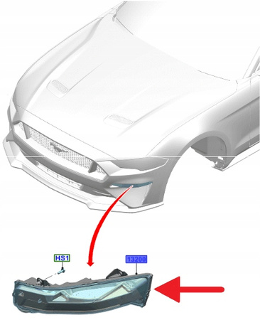 KIERUNKOWSKAZ PRAWY PRZÓD FORD MUSTANG 2015- 17 OE 5289045 _ FR3B-13200-AC