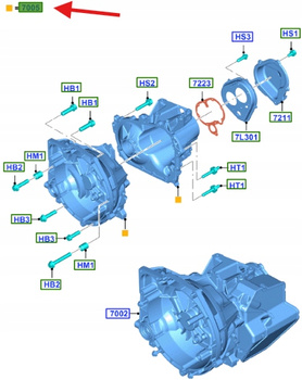 OBUDOWA SKRZYNI BIEGÓW FORD FOCUS 1.0ECOBOOST MK1 1814068 _ CA6R-7F094-BB