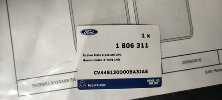 DYWANIKI GUMOWE PRZÓD TYŁ FORD KUGA Mk2 2012- 1806311 _ CV44-S130D00-BA3JA6