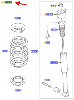 TYLNY ZESTAW MOCOWANIA FIESTA 01-08 FUSION 01-12 1256259 _ 2S61-18A103-AA