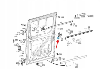 PRAWY WÓZEK ROLKI DRZWI PRZESUWNYCH MERCEDES SPRINTER W906 OE A9067600347